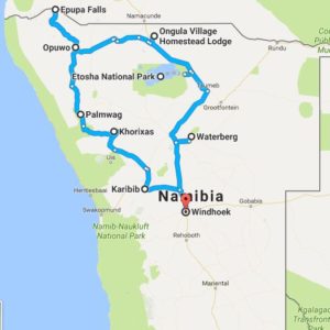 Tourverlauf - Namibia's Nordwesten