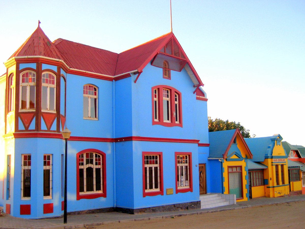 Bunte Häuser in Lüderitz