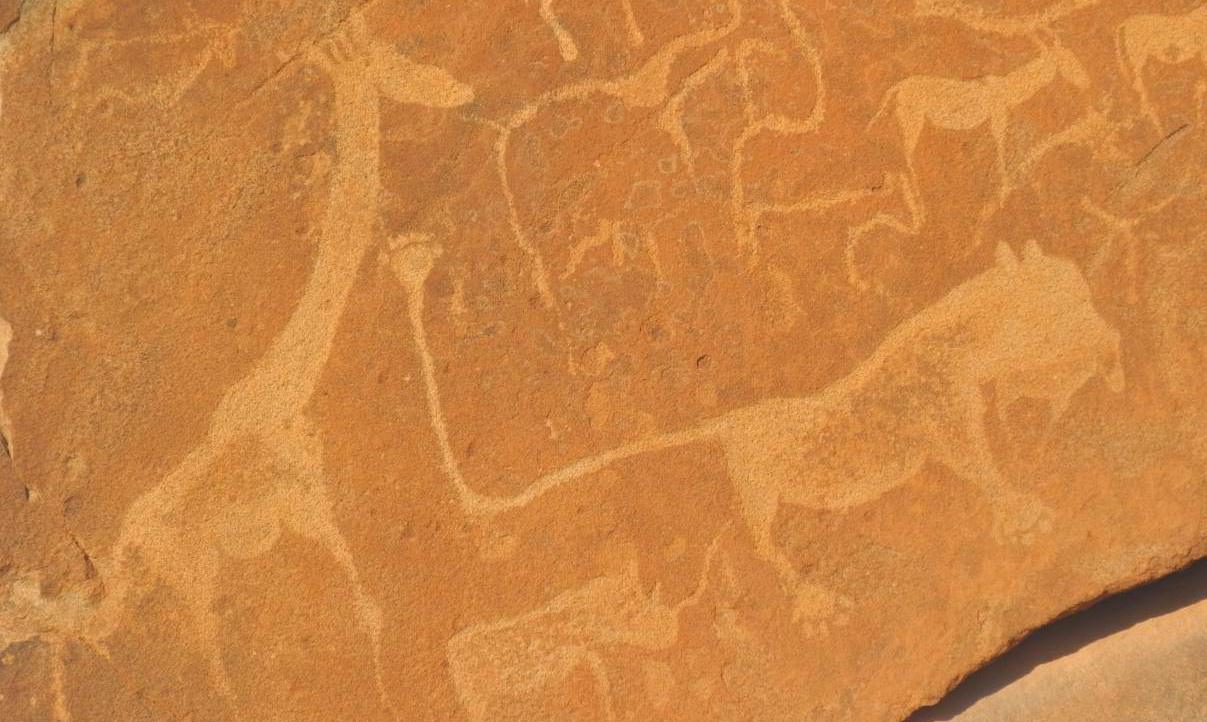 Lion Man Gravur in Twyfelfontein Twyfelfontein - Felsgravur Lion Man