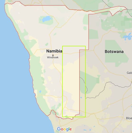 Namibia Karte - Spitzkoppe und Erongo