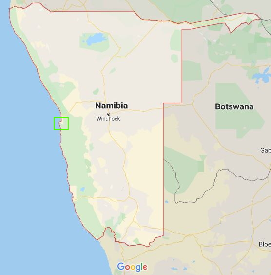Namibia Karte - Walvis Bay