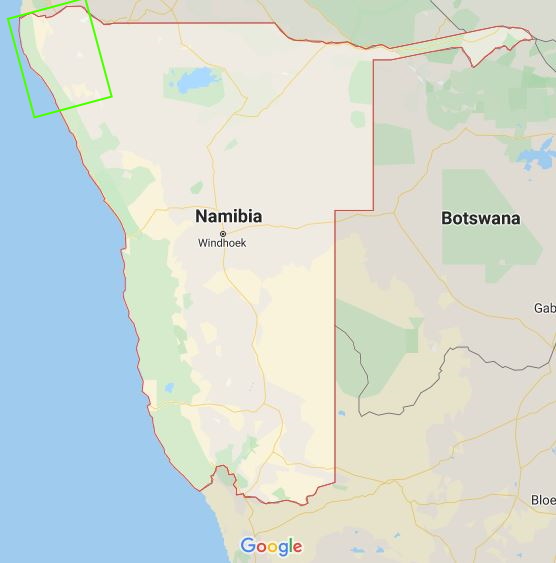 Namibia Karte - Kaokoveld