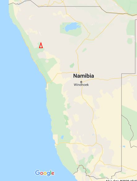 Namibia Karte Wanderung im Damaraland