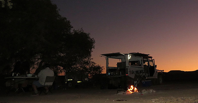Camping Nacht in Namibia