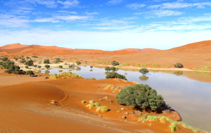 Wasser am Sossusvlei März 2021