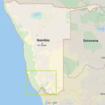 Namibia Karte Süden weit