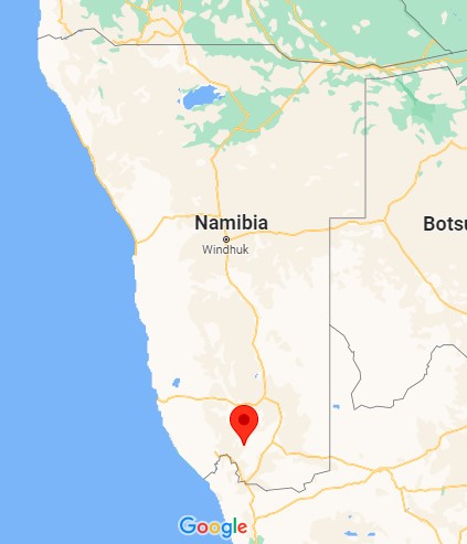Namibia Karte - Spitzkoppe und Erongo
