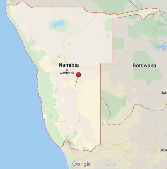 Namibia Karte Kalahari Wanderung