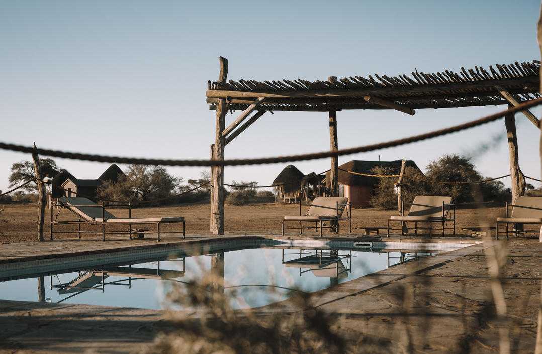 Kalahari Wanderung - In der Lodge