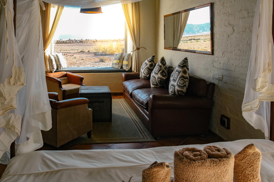 Wandern Namib Zimmer der Lodge