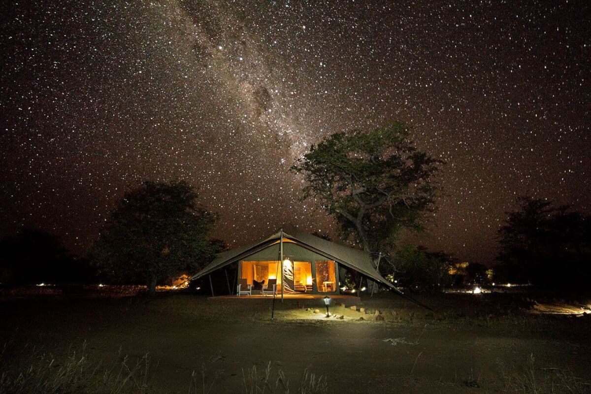 Malansrus Tented Camp Zelt Zimmer unter dem Sternenhimmel