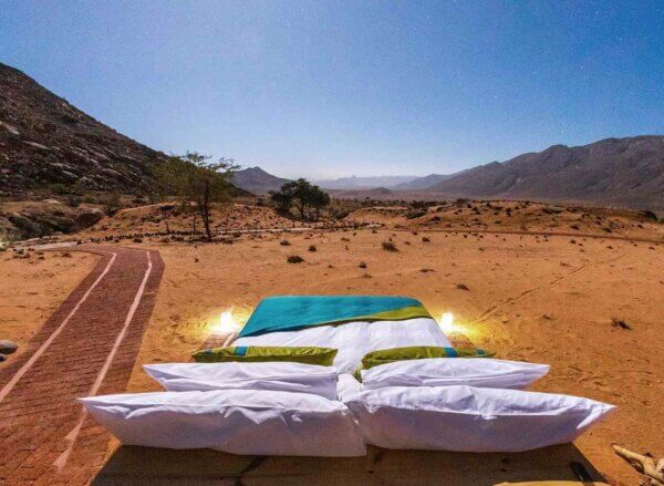 Bett im Freien