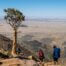 Wanderer mit grandioser Aussicht vom Brandberg