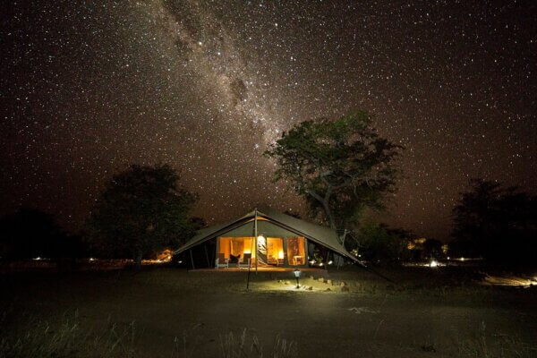 Sternenhimmel über dem Malansrus Tented Camp