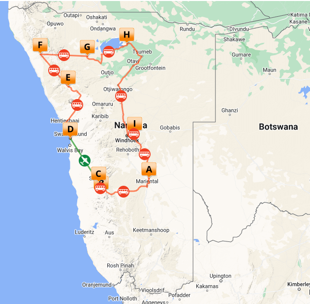 Namibias Schätze Exklusive Rundreise mit privatem Guide (15 Tage)