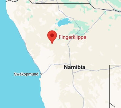 Namibia Karte Vingerklip