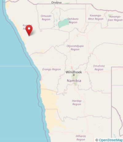 Palmwag Konzession Namibia Karte © OpenStreetMap-Mitwirkende