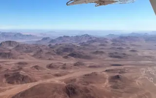 Flugsafari Skelettküste Aufnahme aus dem Flugzeug