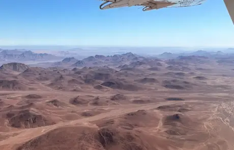 Flugsafari Skelettküste Aufnahme aus dem Flugzeug